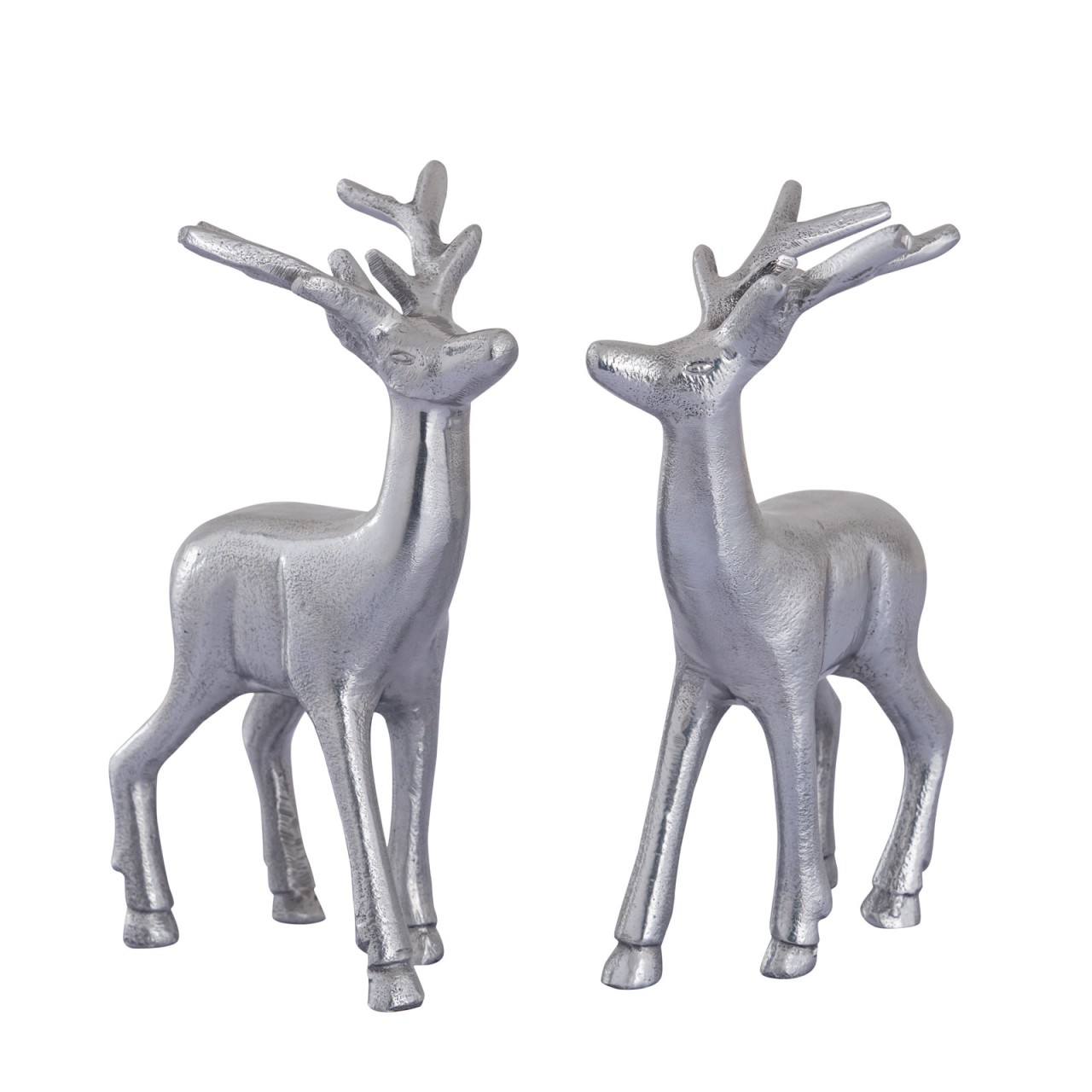 Deko Figur Hirsch VE 8x 2 Stück Tischdekoration Tierfigur silber o. gold Metall Weihnachtsdeko Deko Figur Hirsch VE 8x 2 Stück Tischdekoration Tierfigur silber o. gold Metall Weihnachtsdeko