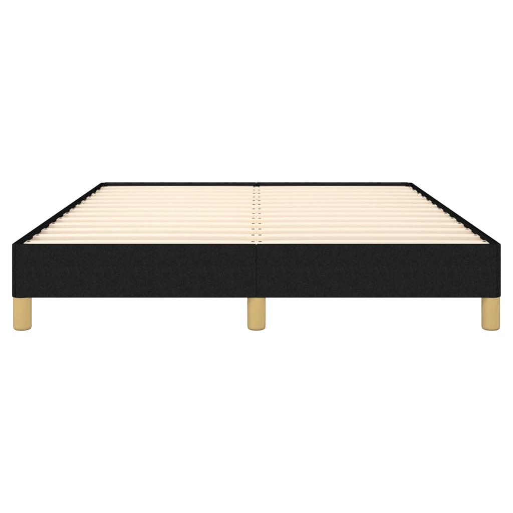 Bettgestell 140x190 cm Schwarz Weiches Stoffdesign für stilvolles Ambiente