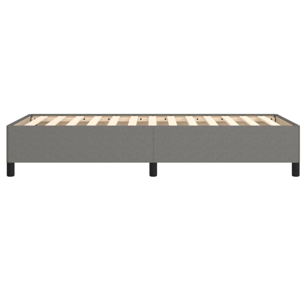 Bettgestell Dunkelgrau 90x200 cm ohne Matratze Stilvoll Stabil Funktional