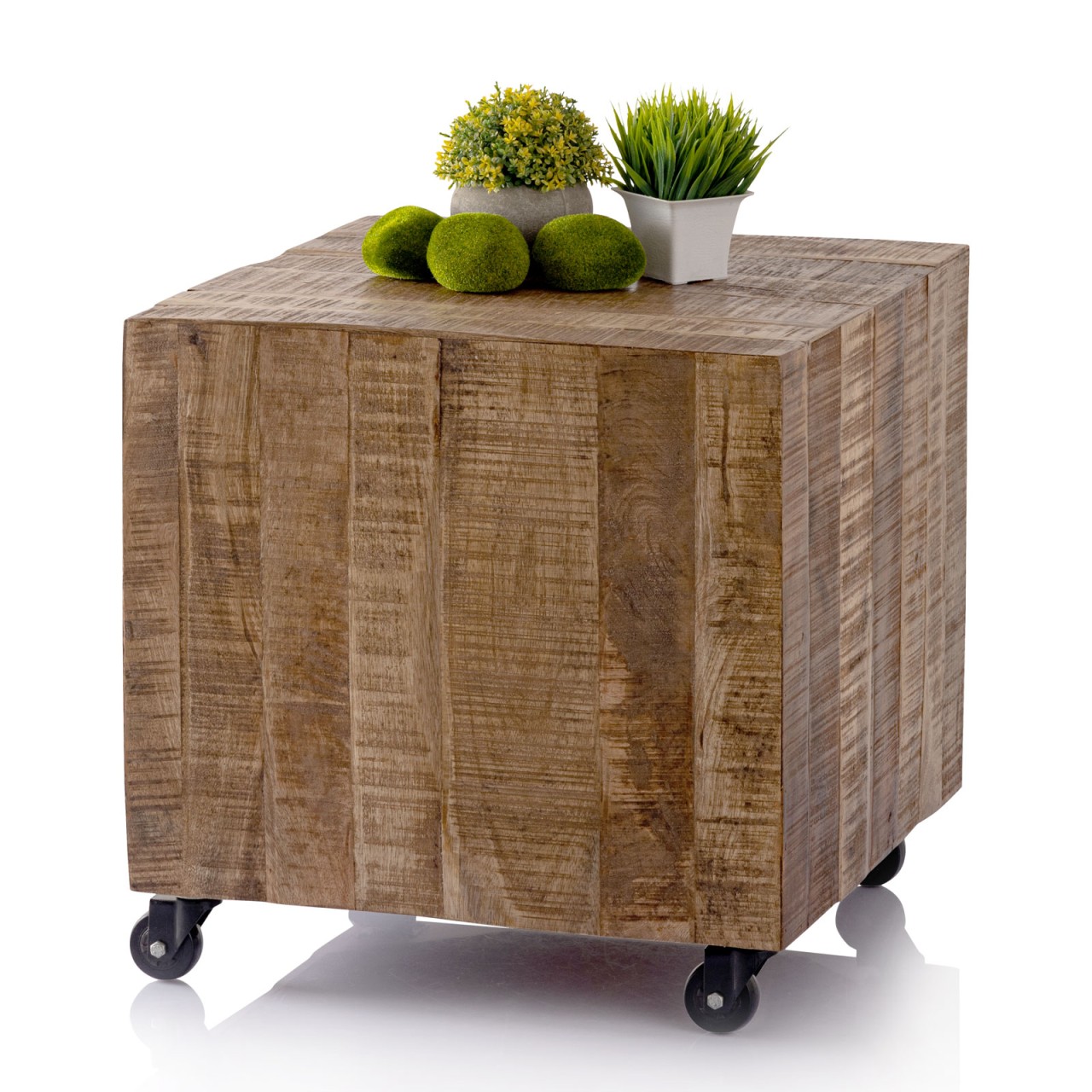 Couchtisch quadratisch 45 x 45 x 45 cm Beistelltisch Blumentisch nachhaltig Mango Altholz Couchtisch quadratisch 45 x 45 x 45 cm Beistelltisch Blumentisch nachhaltig Mango Altholz