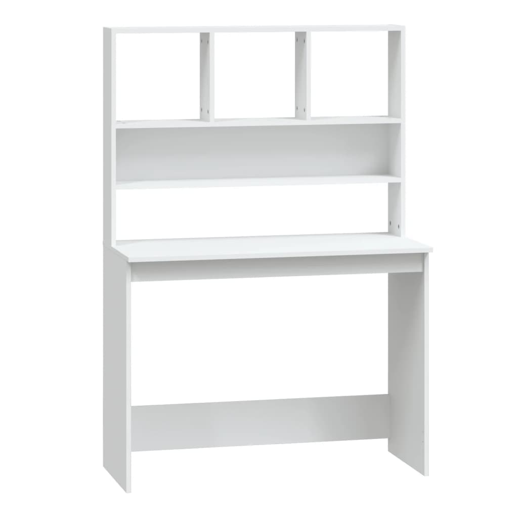 vidaXL Schreibtisch mit Regalen Weiß 102 x 45 x 148 cm Holzwerkstoff