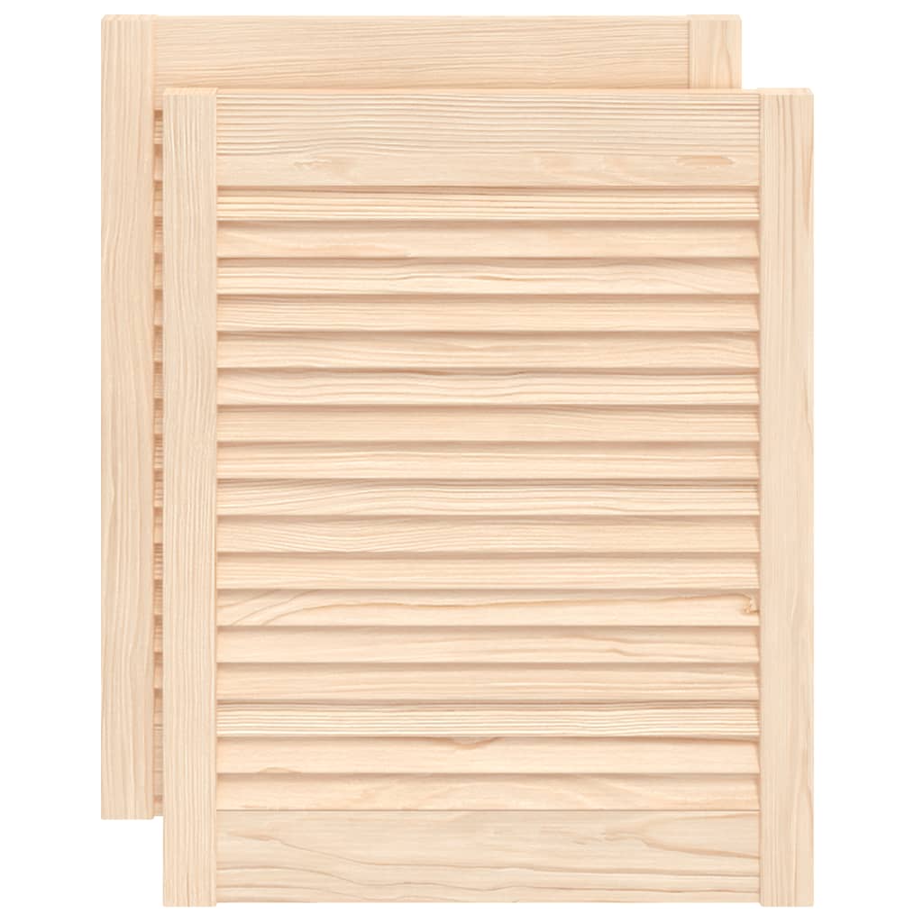 Lamellentür Kiefernholz 61,5x49,4 cm Schranktüren Set 2 Stück