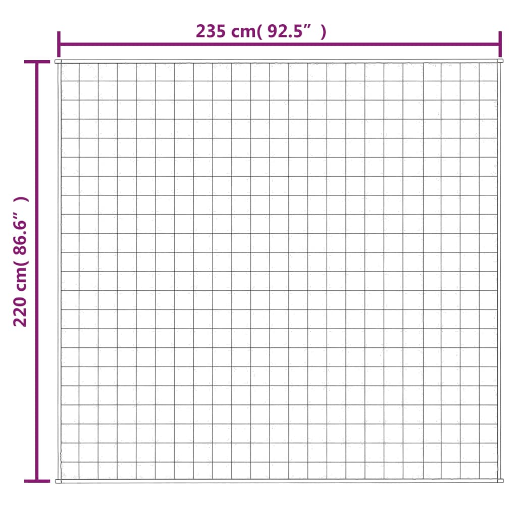 vidaXL Gewichtsdecke Grau 220 x 240 cm 15 kg Stoff