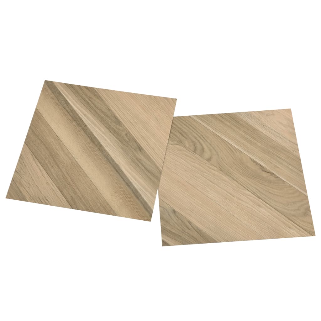 PVC-Fliesen Selbstklebend 55 Stk. 5,11 m² Braun Gestreift  Pflegeleicht modern