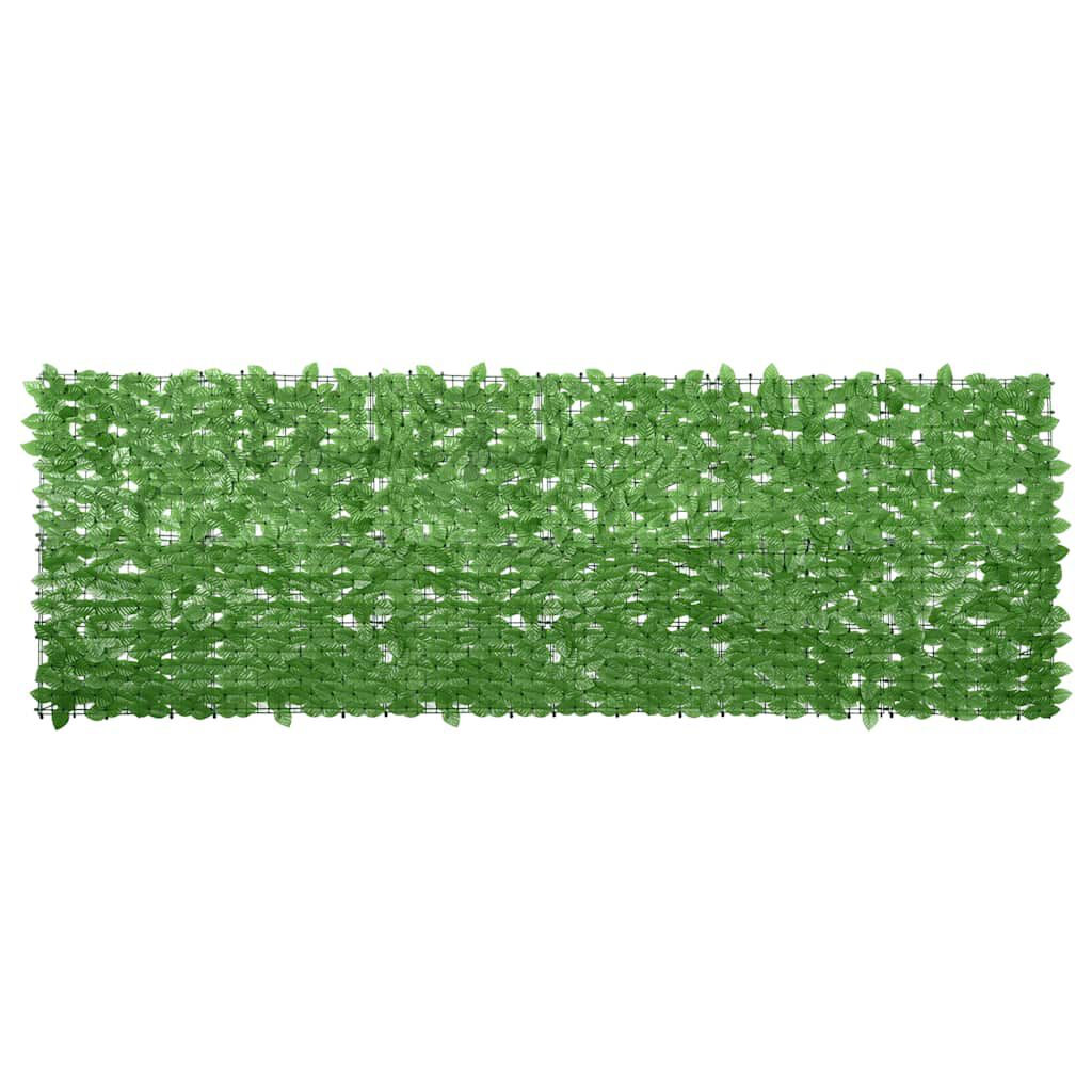 vidaXL Balkon-Sichtschutz mit Grünen Blättern 300x100 cm