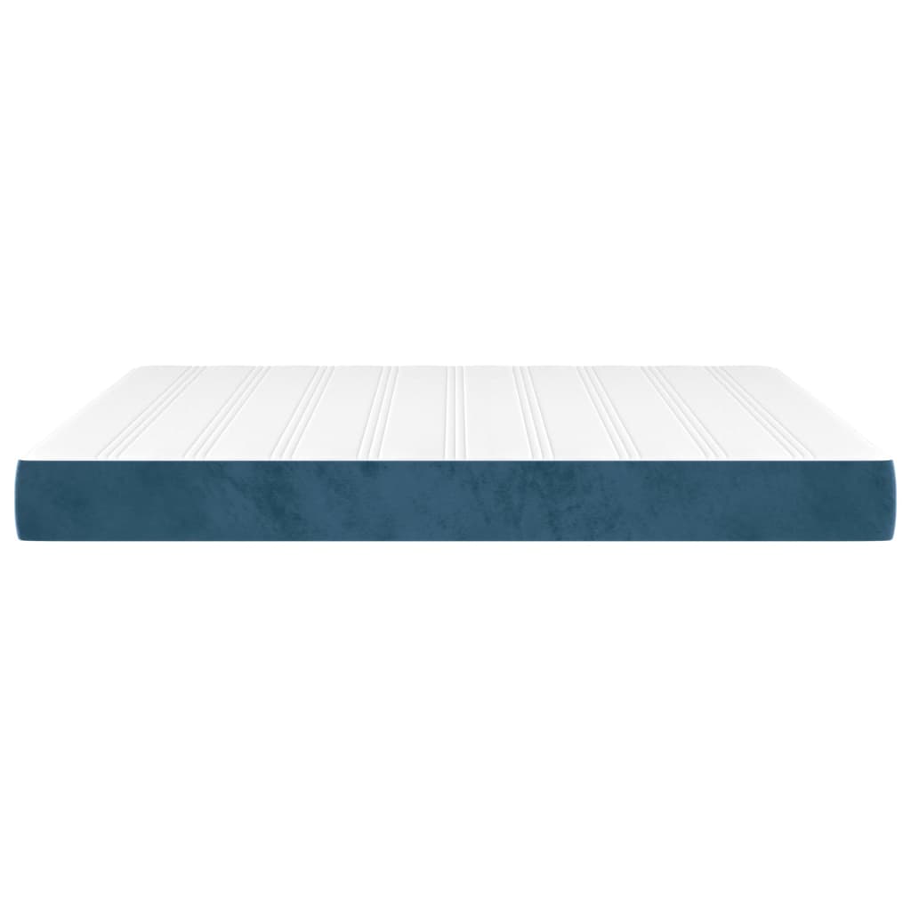 Matratze Taschenfederkern 180x200x20 cm Dunkelblau Samtbezug weich bequem Bett
