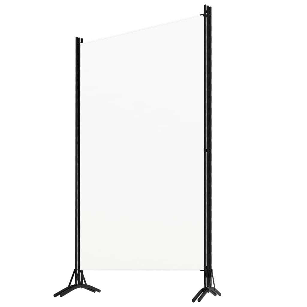 Raumteiler Trennwand Paravent Raumtrenner Stoff Cremeweiß 260x180cm Sichtschutz