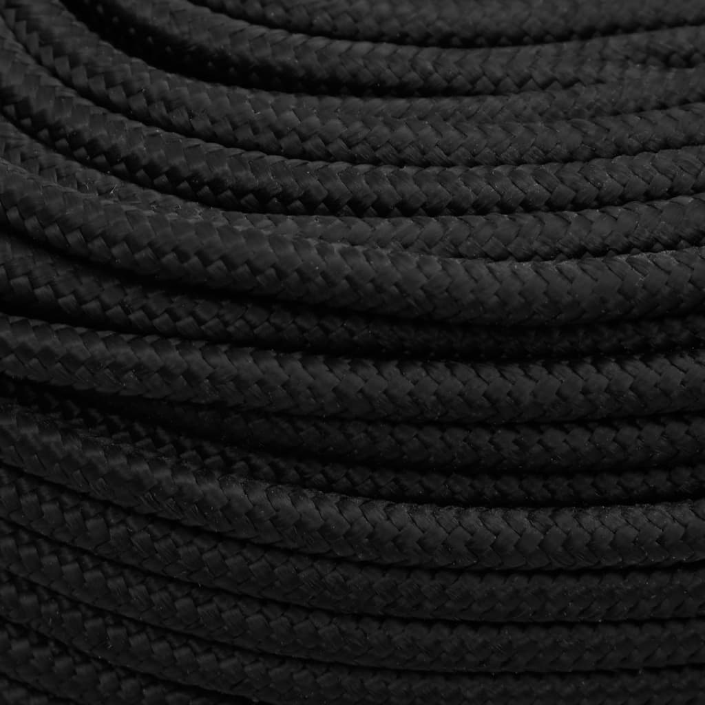 Bootsseil Bootstau  schwarz 8 mm 500 m Polypropylen wetterfest robust langlebig