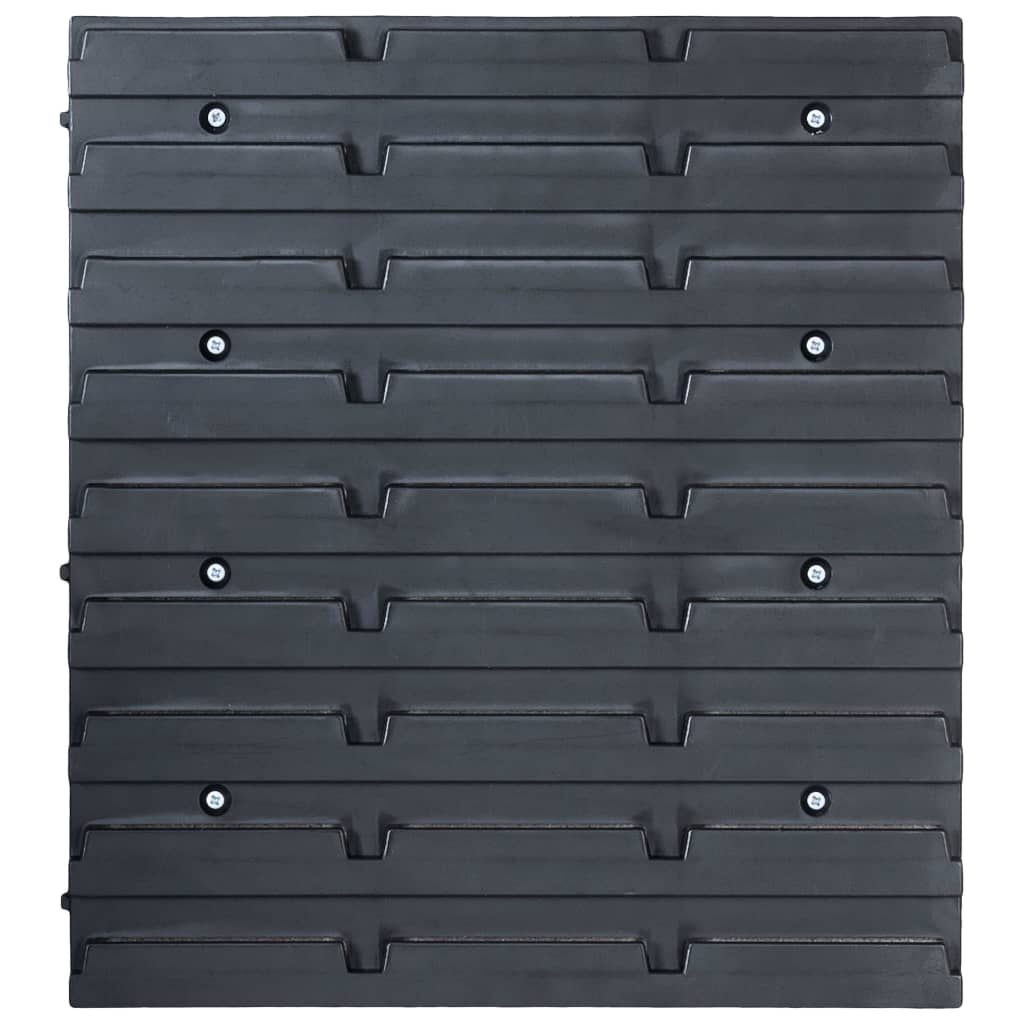 96-tlg. Behälter-Set für Kleinteile mit Wandplatten Blau