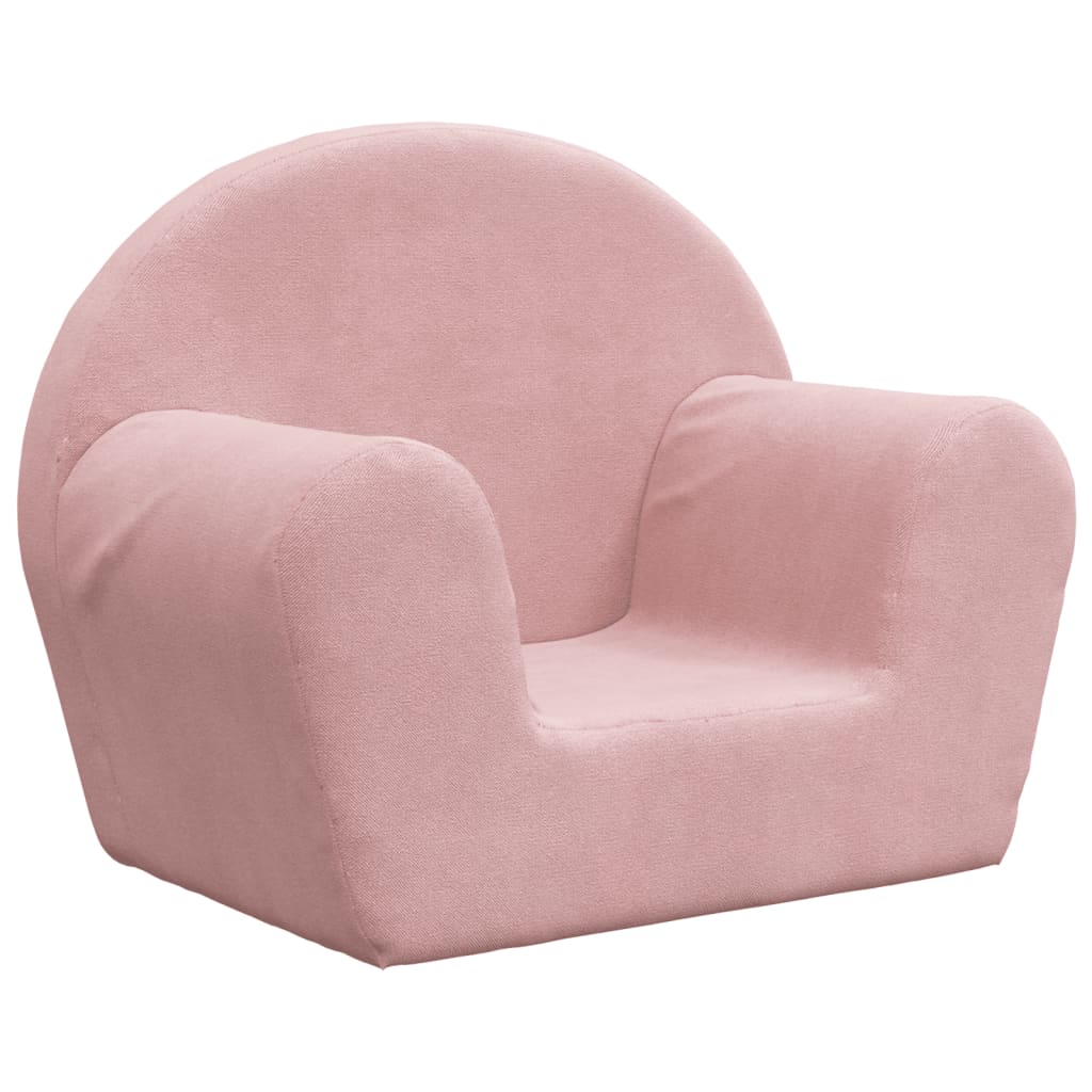 Kindersofa Rosa Weich Plüsch gemütlich und kuschelig Kinderzimmer Spielzimmer