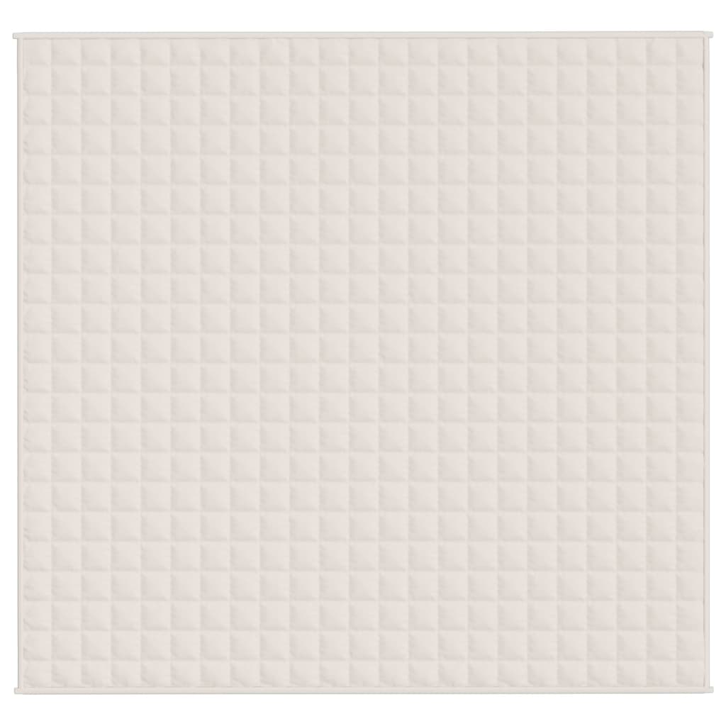 Gewichtsdecke Hellcreme 220x235 cm King-Size 11 kg Weiche Stoffqualität