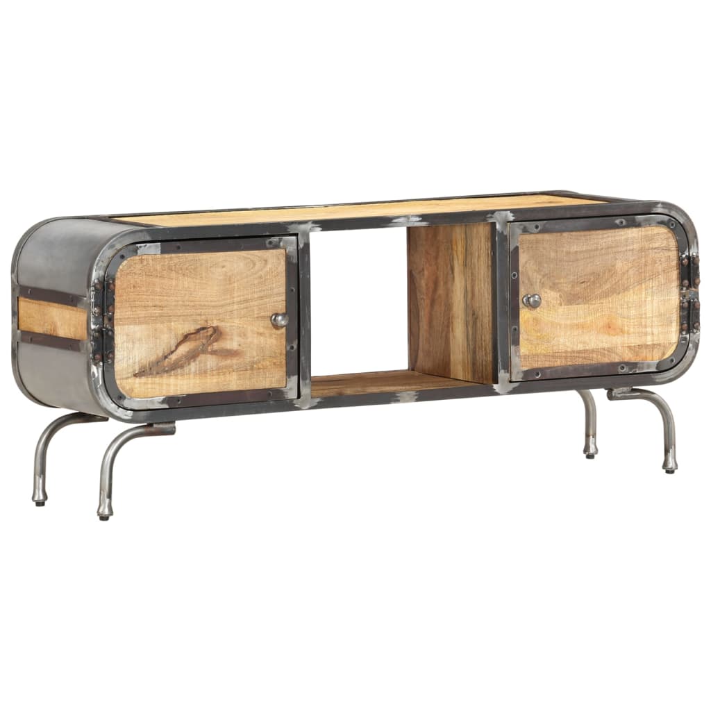 TV-Schrank Mangoholz 110x30x42 cm Massivholz Industrie Design
