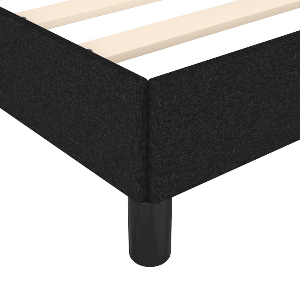 Bettgestell Schwarz 160x200 cm ohne Matratze mit Stoffbezug modern edel