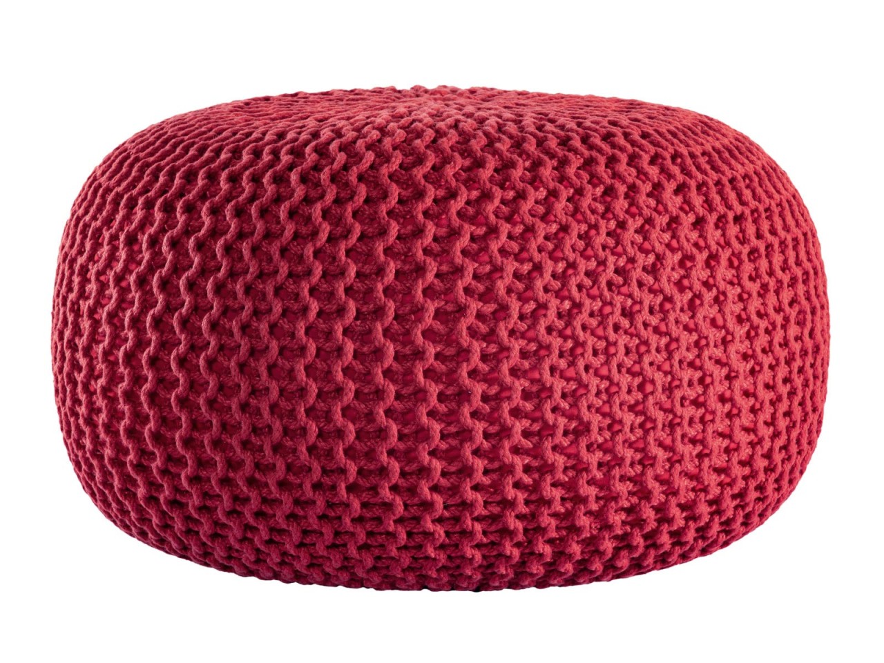 Sitzpouf ø55cm Pouf Strickhocker Strickpouf PREMIUM Innen Terrasse Pool Garten nachhaltig