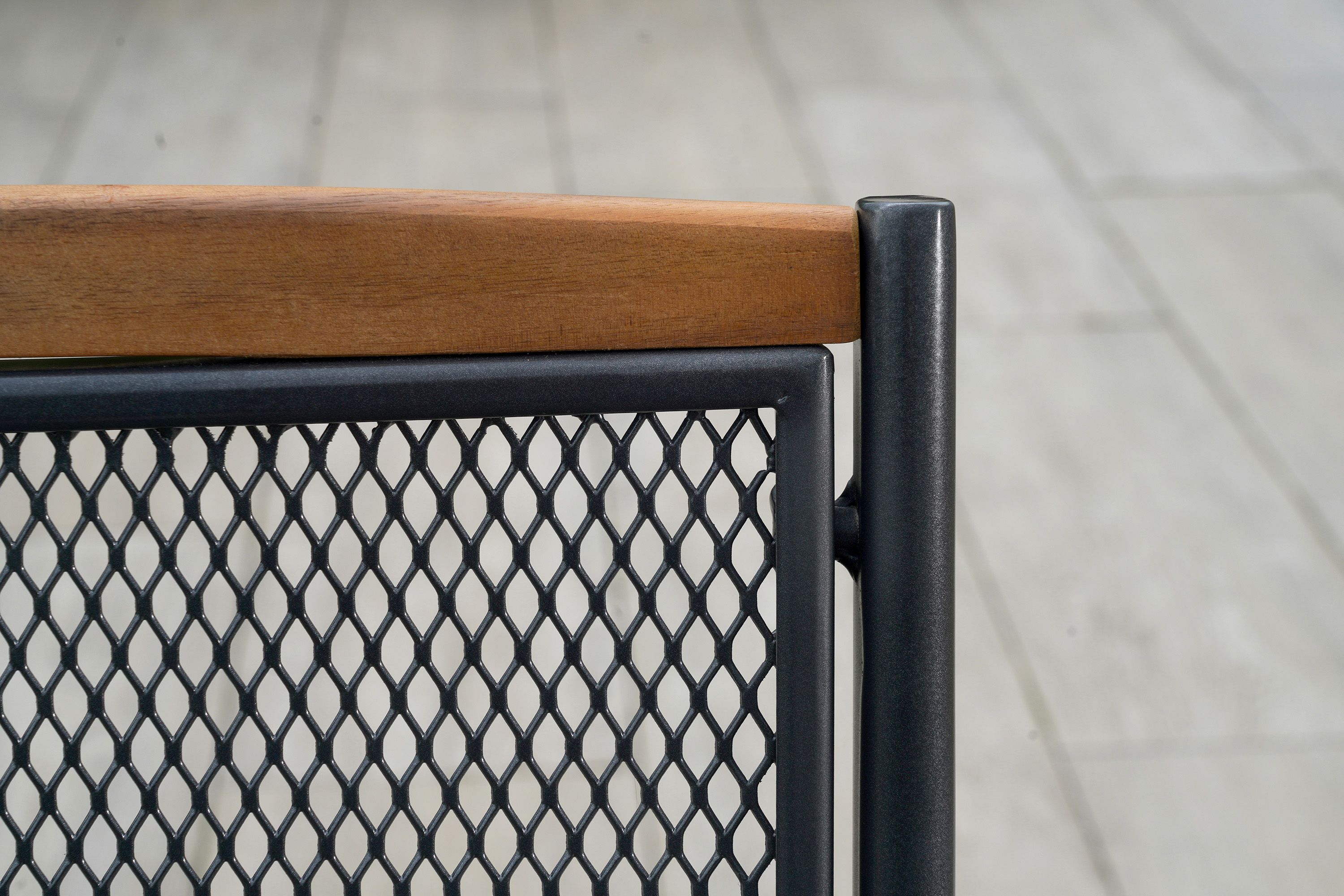 Merxx Tilos Gartenmöbel-Set für 4 Personen – 9-teilig aus Aluminium & FSC® Akazienholz mit Ausziehtisch 150–200 cm, 4 verstellbaren Klappsesseln & grauen Kissen