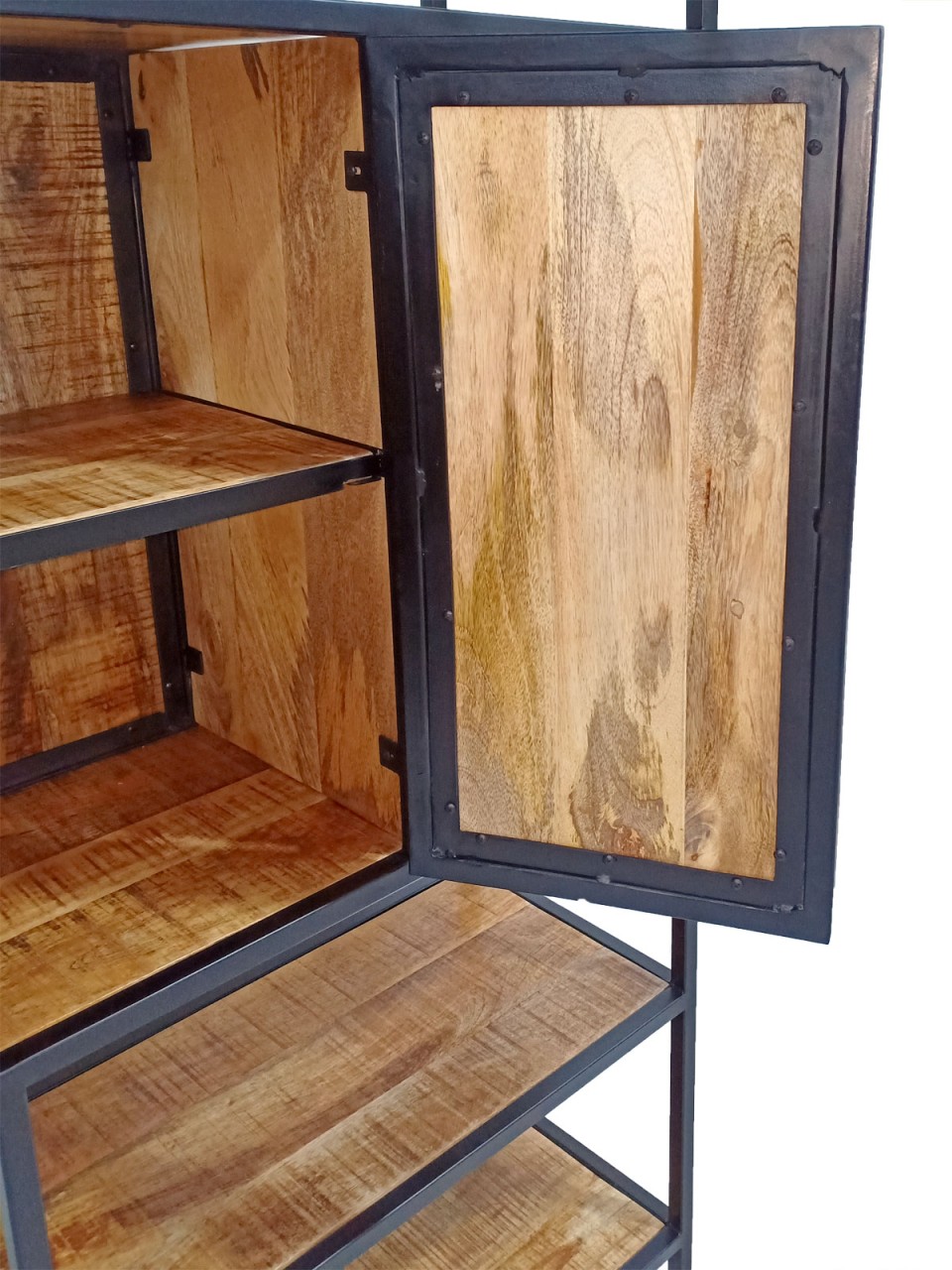 Bücherregal Regal Schrankfach 100x193x36cm Liverpool Metall-Gestell Bücherregal Regal Schrankfach 100x193x36cm Liverpool Metall-Gestell